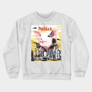 Pigzilla Funny Pigs Farm Poultry Farmer Gifts Crewneck Sweatshirt